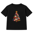 Patchwork Quilt Tree kids Christmas t-shirt - Black