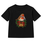 Christmas Robin adult Christmas t-shirt - Black