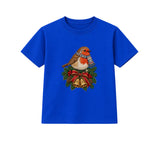 Christmas Robin adult Christmas t-shirt - Blue