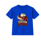 Yeehaw Christmas adult Christmas t-shirt - Blue