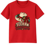 Yeehaw Christmas adult Christmas t-shirt - Red