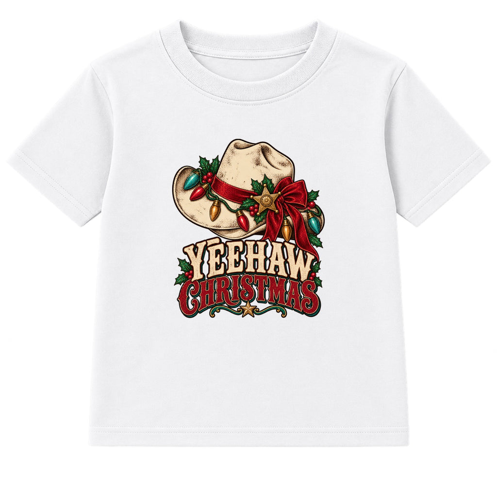 Yeehaw Christmas adult Christmas t-shirt - White