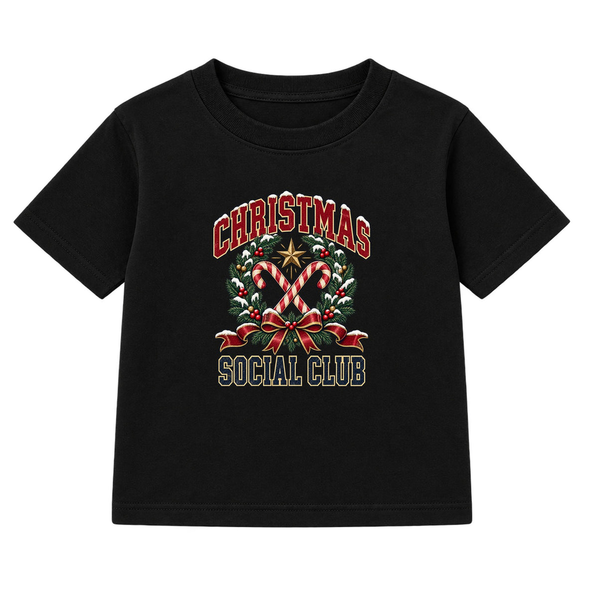 Christmas Social Club adult Christmas t-shirt - Black
