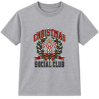 Christmas Social Club adult Christmas t-shirt - Heather Grey