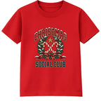 Christmas Social Club adult Christmas t-shirt - Red
