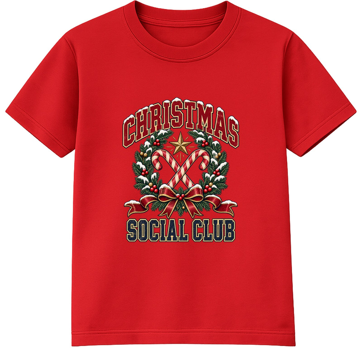 Christmas Social Club adult Christmas t-shirt - Red