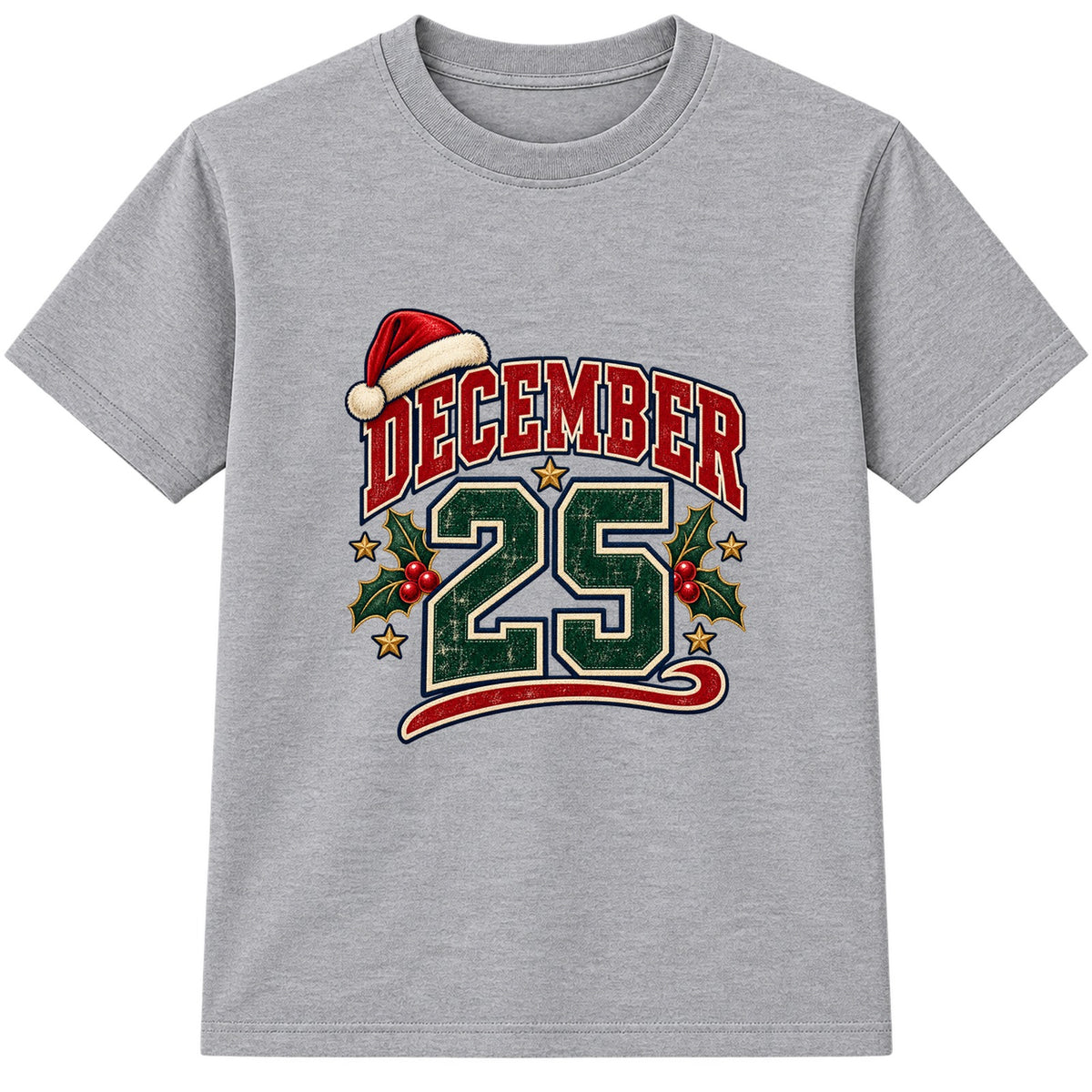 December 25 adult Christmas t-shirt - Heather Grey