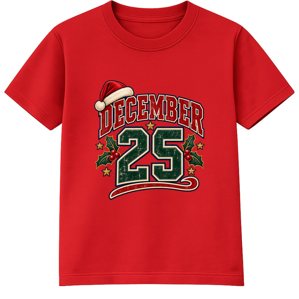 December 25 adult Christmas t-shirt - Red