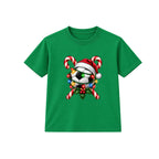 Santa Hat Football kids Christmas t-shirt - Green
