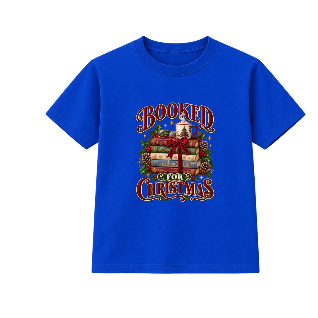 Booked For Christmas adult Christmas t-shirt - Blue