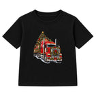 Christmas Big Rig adult Christmas t-shirt - Black