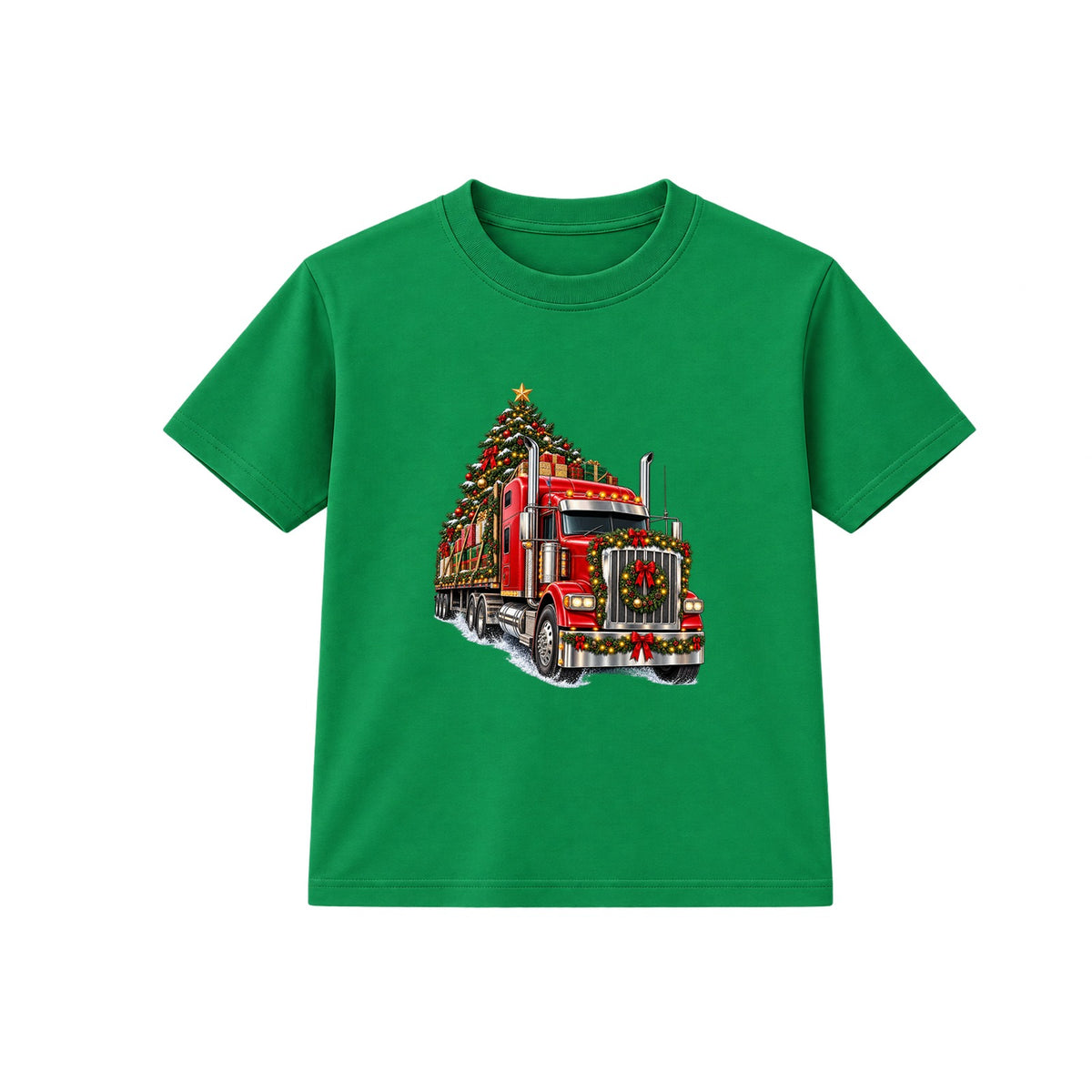 Christmas Big Rig adult Christmas t-shirt - Green