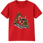Christmas Big Rig adult Christmas t-shirt - Red
