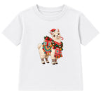 Festive Llama kids Christmas t-shirt - White