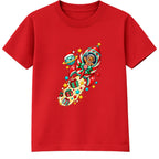 Gingerbread Rocket kids Christmas t-shirt - Red