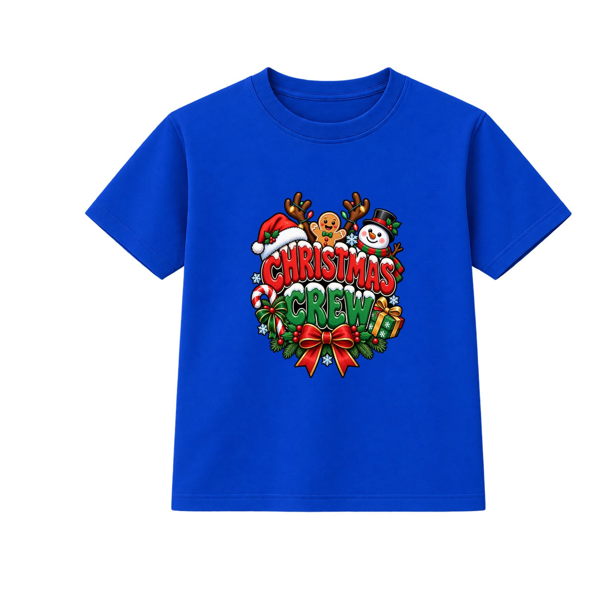 Christmas Crew adult Christmas t-shirt - Blue