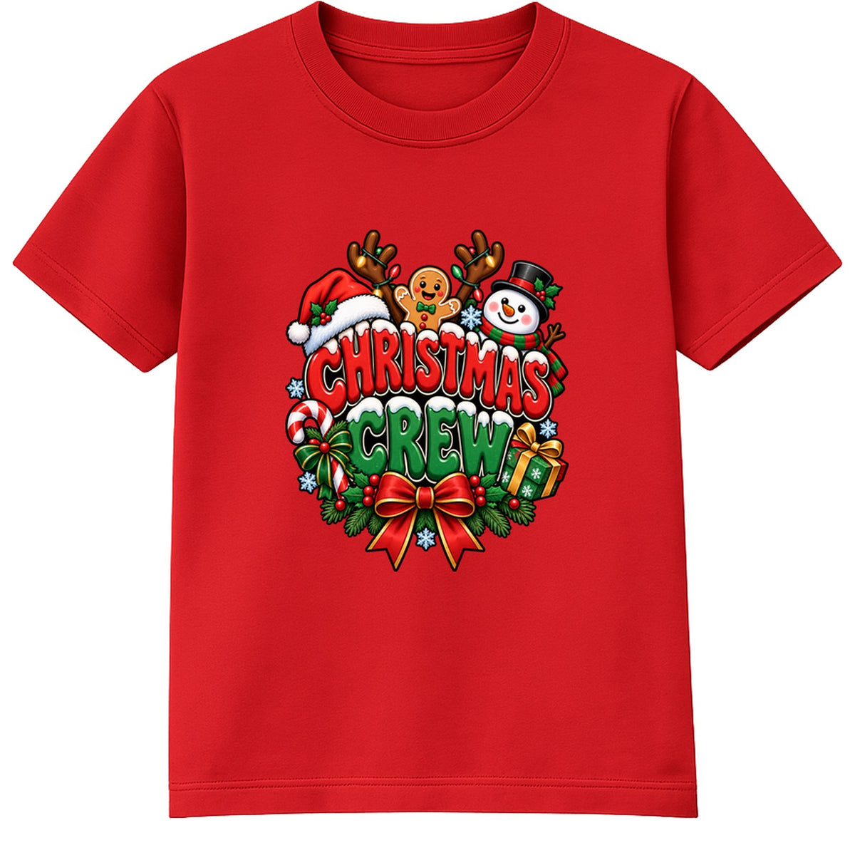 Christmas Crew adult Christmas t-shirt - Red
