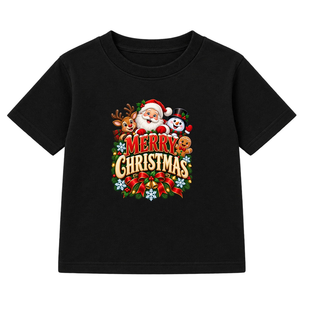 Merry Christmas kids Christmas t-shirt - Black