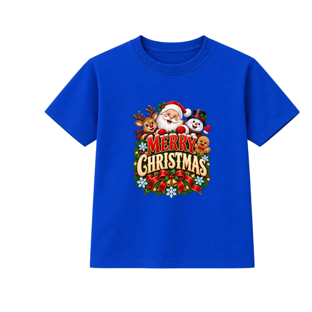Merry Christmas kids Christmas t-shirt - Blue