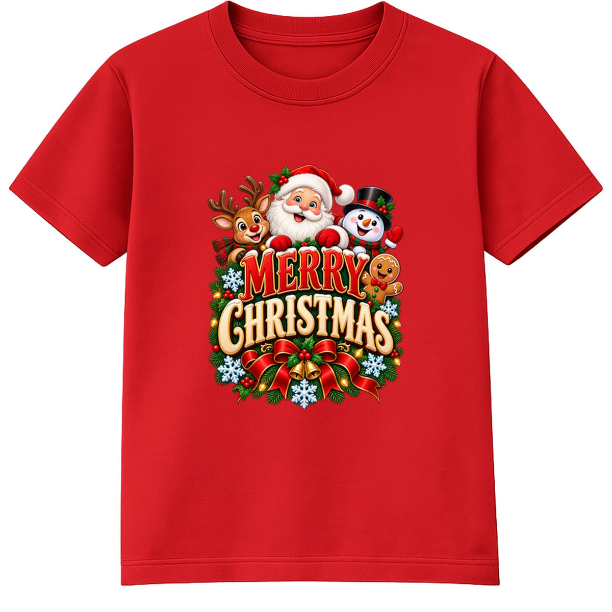 Merry Christmas kids Christmas t-shirt - Red