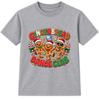 Gingerbread Dance Club kids Christmas t-shirt - Heather Grey