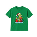 Dino December kids Christmas t-shirt - Green
