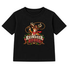 Reindeer Rodeo adult Christmas t-shirt - Black