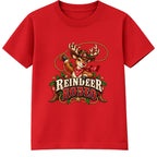 Reindeer Rodeo adult Christmas t-shirt - Red