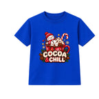 Cocoa & Chill kids Christmas t-shirt - Blue