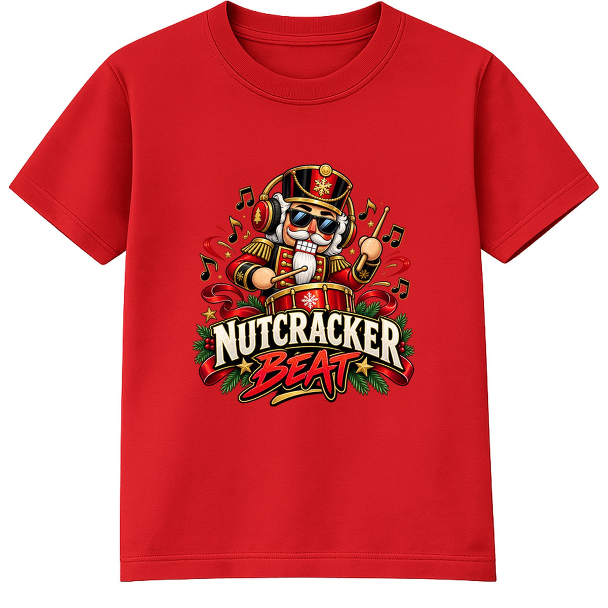 Nutcracker Beat adult Christmas t-shirt - Red
