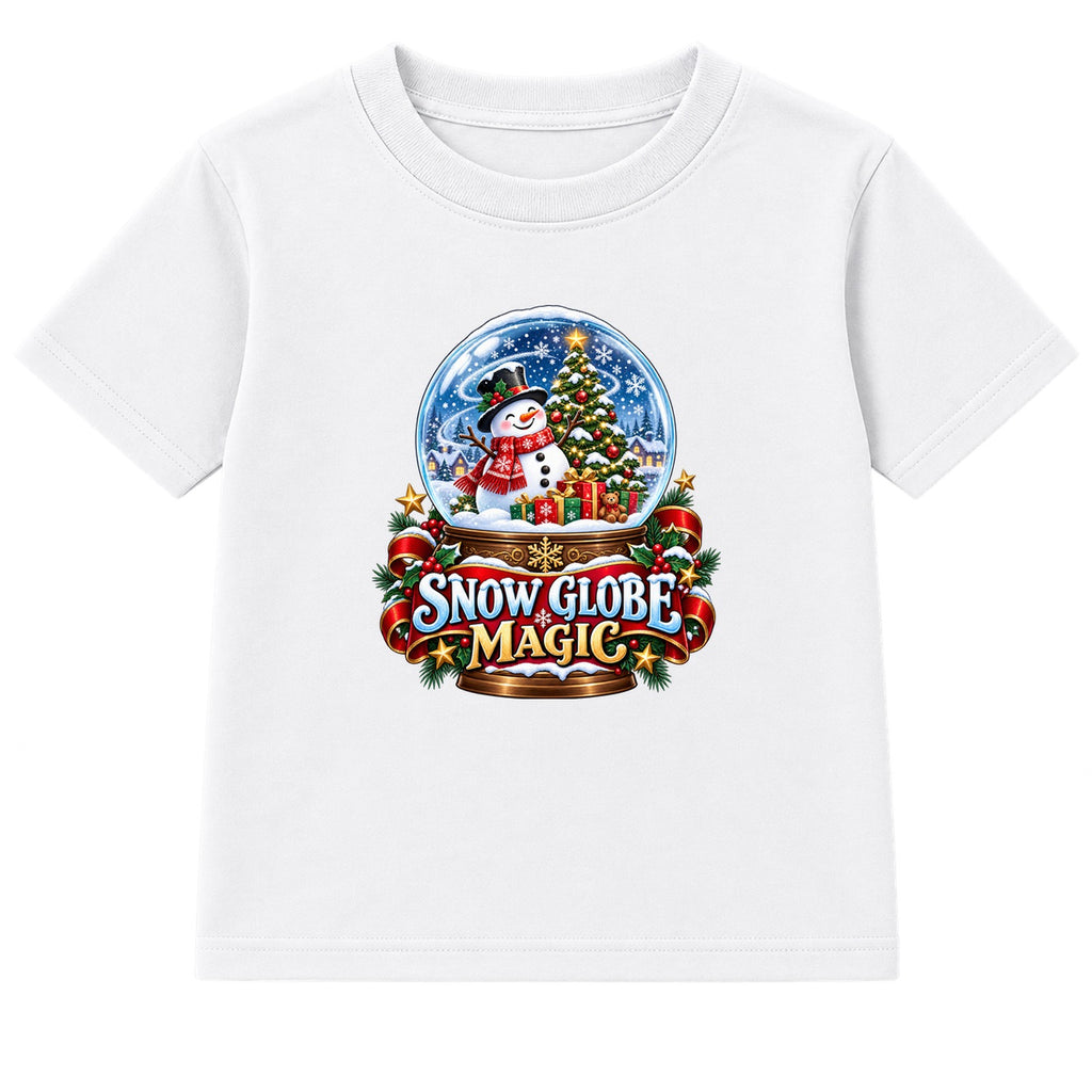 Snow Globe Magic kids Christmas t-shirt - White