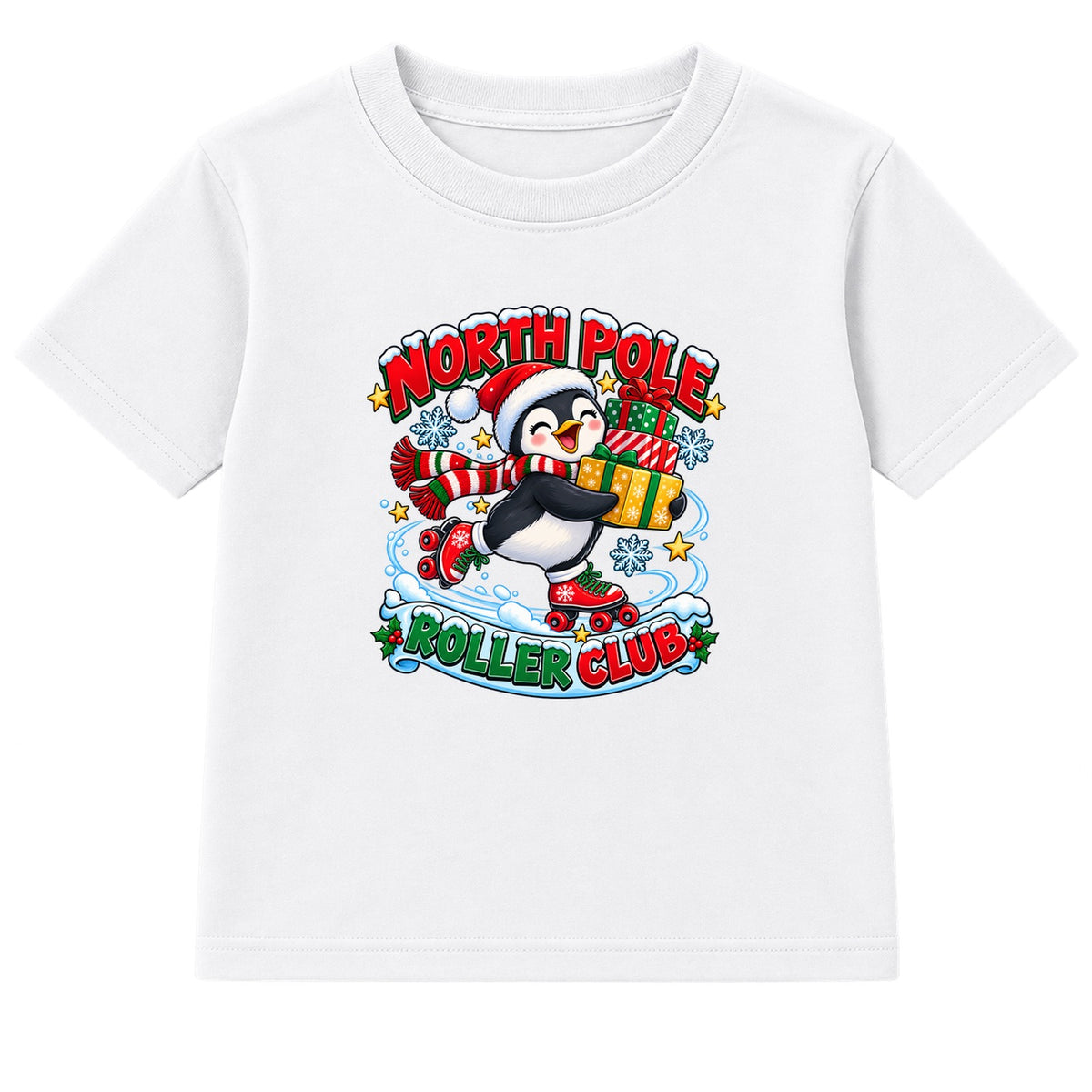 North Pole Roller Club kids Christmas t-shirt - White