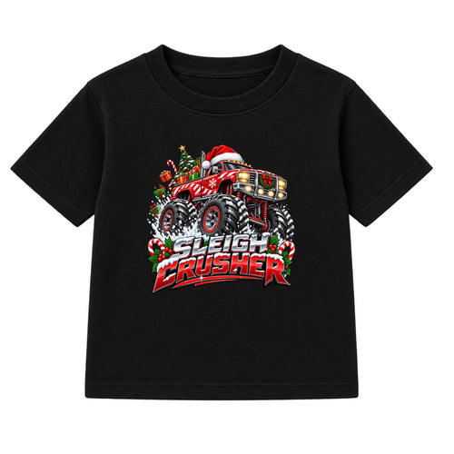 Sleigh Crusher adult Christmas t-shirt - Black