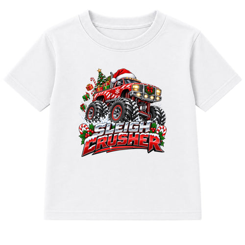 Sleigh Crusher adult Christmas t-shirt - White
