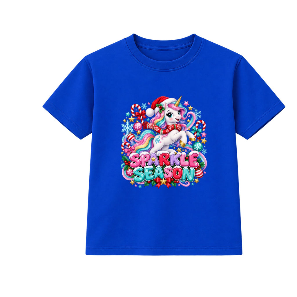Sparkle Season kids Christmas t-shirt - Blue