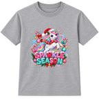 Sparkle Season kids Christmas t-shirt - Heather Grey
