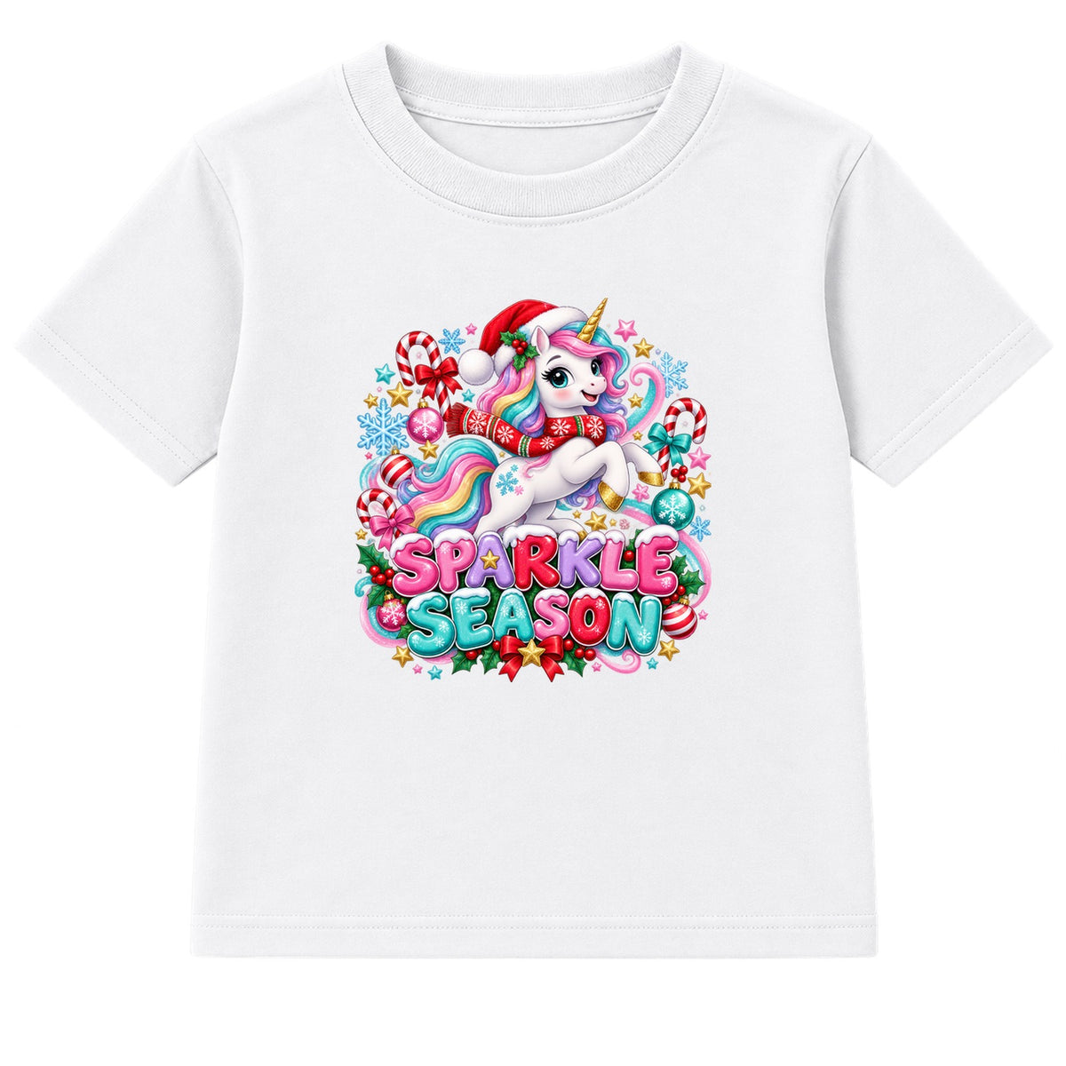 Sparkle Season kids Christmas t-shirt - White