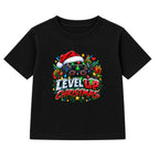 Level Up Christmas adult Christmas t-shirt - Black