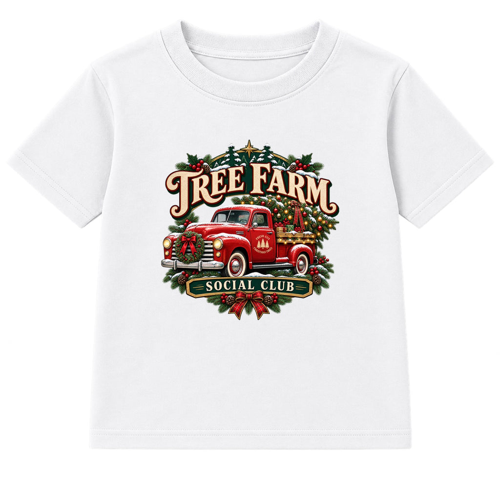 Tree Farm Social Club adult Christmas t-shirt - White
