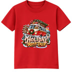 Holiday Road Trip adult Christmas t-shirt - Red