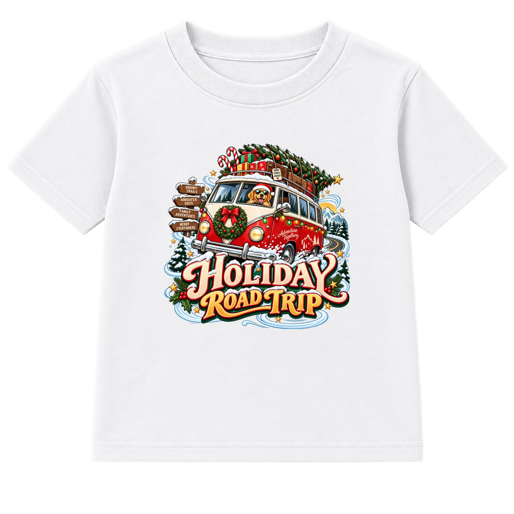 Holiday Road Trip adult Christmas t-shirt - White