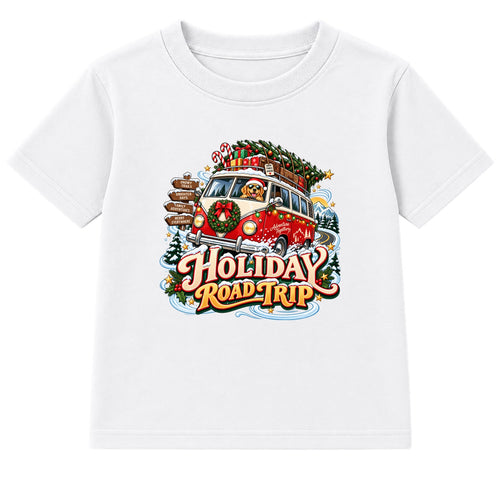 Holiday Road Trip adult Christmas t-shirt - White