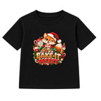 Bake It Merry kids Christmas t-shirt - Black