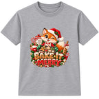 Bake It Merry kids Christmas t-shirt - Heather Grey