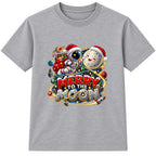 Merry To The Moon kids Christmas t-shirt - Heather Grey