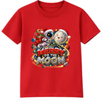 Merry To The Moon kids Christmas t-shirt - Red