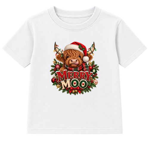 Merry Moo adult Christmas t-shirt - White
