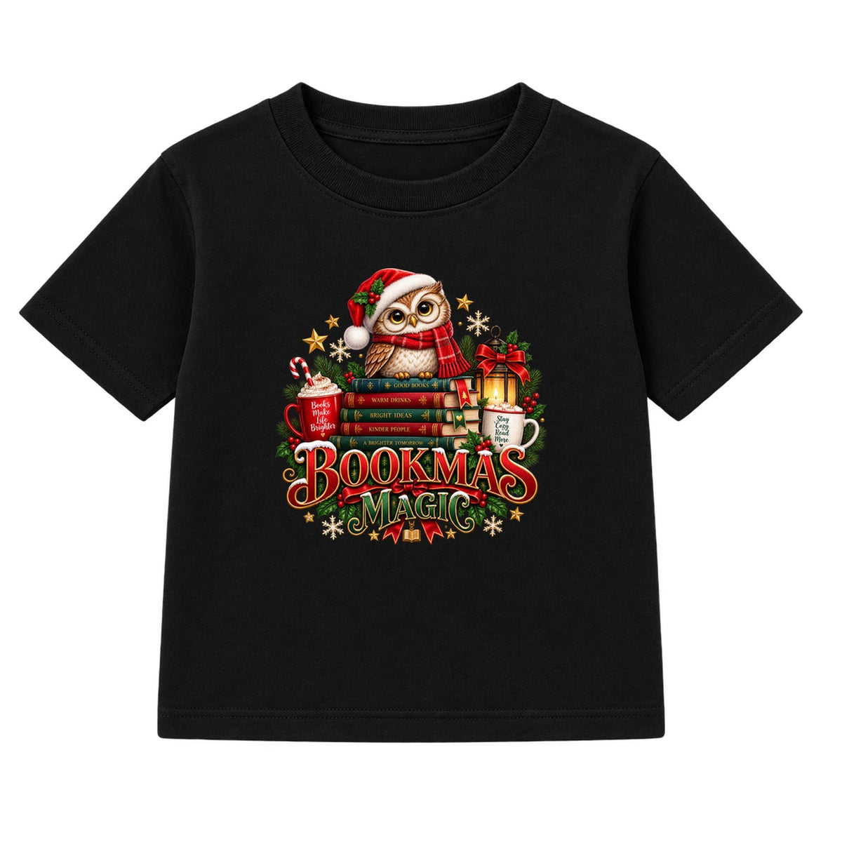 Bookmas Magic adult Christmas t-shirt - Black