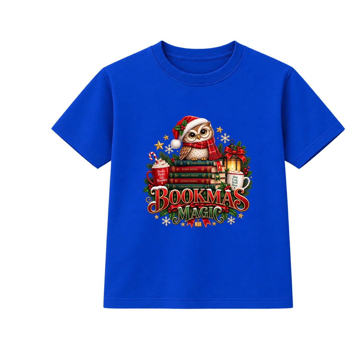 Bookmas Magic adult Christmas t-shirt - Blue
