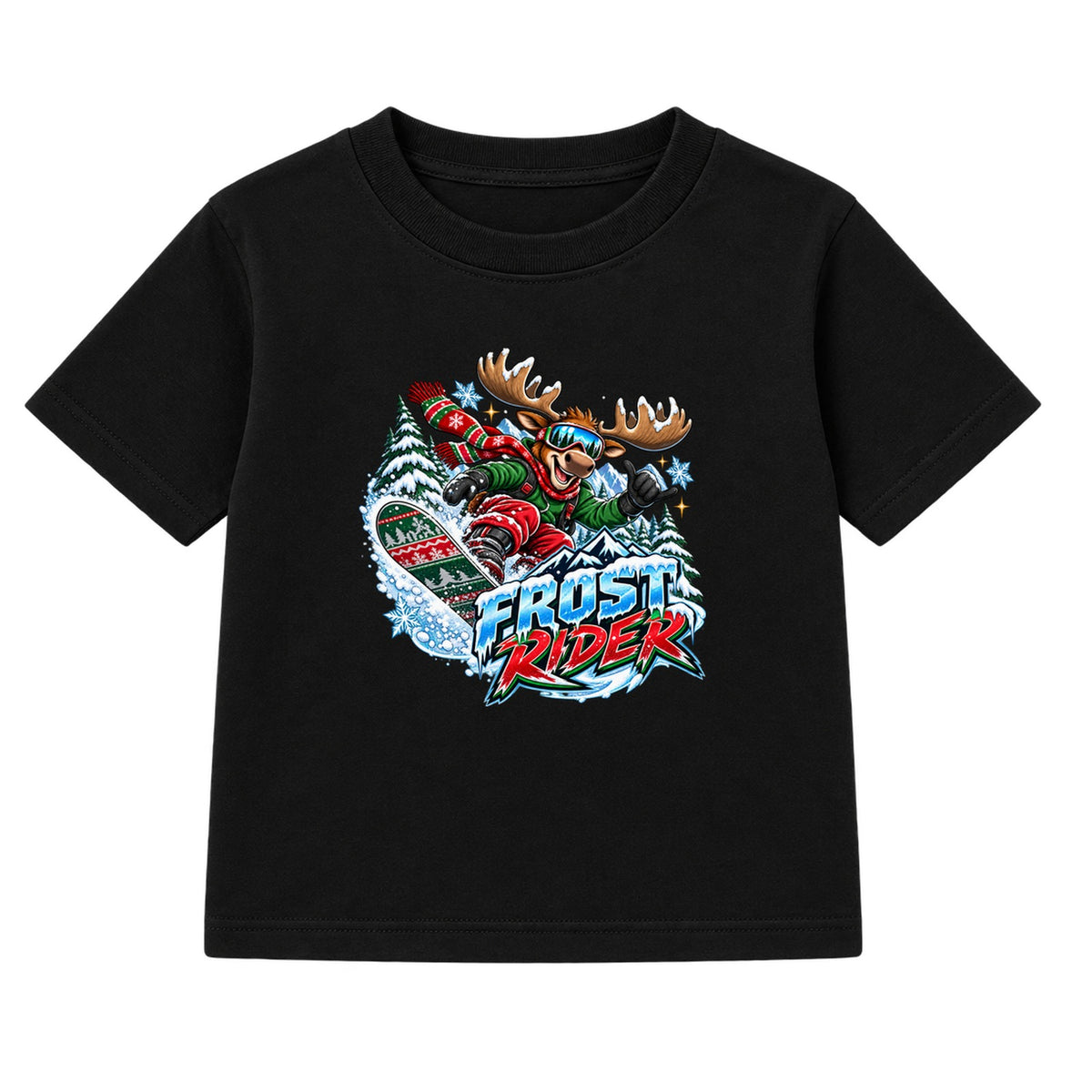 Frost Rider adult Christmas t-shirt - Black